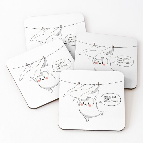 Item preview, Funny Ghost Pun - This Sheet Won't Wash Itself designed and sold by FreshPrintCo.