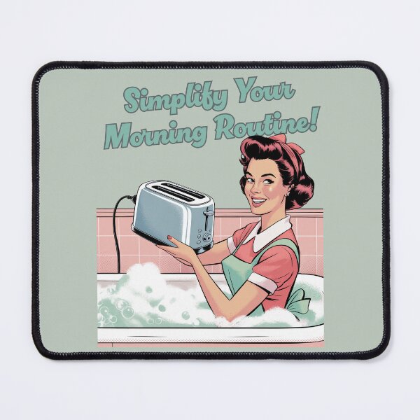 Item preview, Simplify Your Morning Routine - A Retro Ode to Modern Burnout designed and sold by 3MillsDesign.