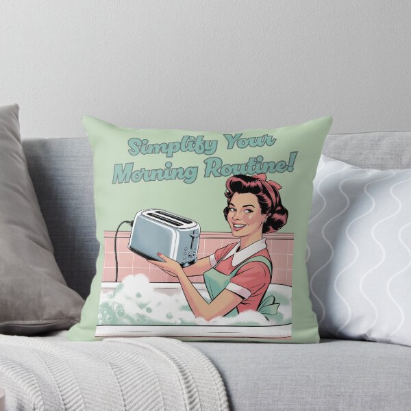 Item preview, Simplify Your Morning Routine - A Retro Ode to Modern Burnout designed and sold by 3MillsDesign.