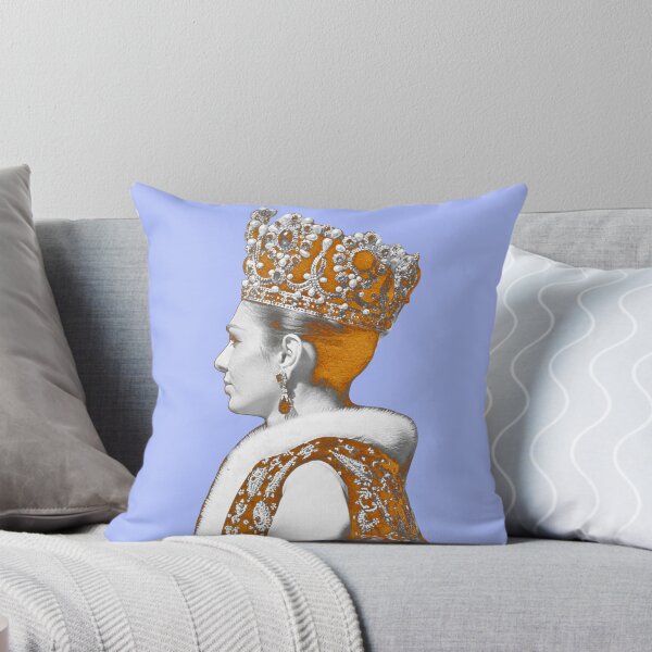 Item preview, ShahBanoo Farah Pahlavi Portrait Gold and Blue  designed and sold by MahsaWatercolor.