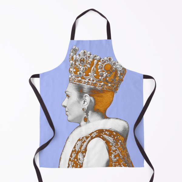 Item preview, ShahBanoo Farah Pahlavi Portrait Gold and Blue  designed and sold by MahsaWatercolor.