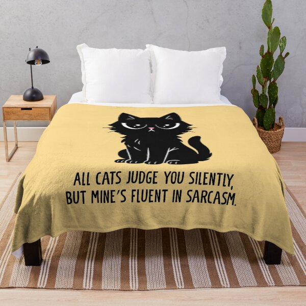 Item preview, Funny Sarcastic Black Cat T-Shirt – Cute and Sassy Gift for Cat Lovers designed and sold by Ovitees.