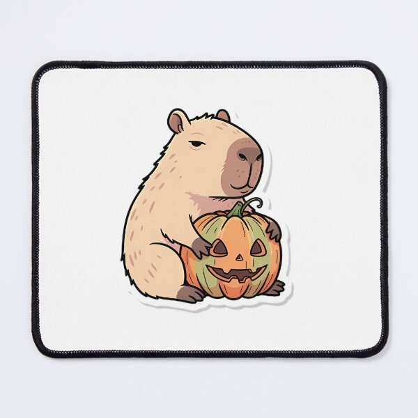 Item preview, Capybara Hugging a Halloween Pumpkin designed and sold by FreshPrintCo.