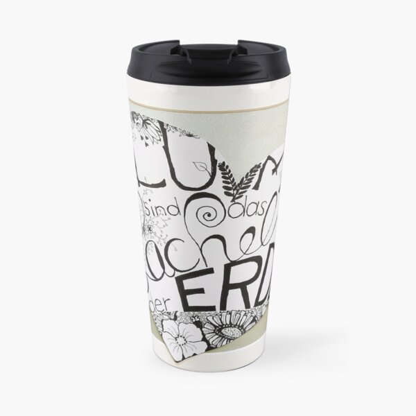 Blumen sind das Lächeln der Erde-silber/Flowers are the smile of the earth-silver Travel Mug