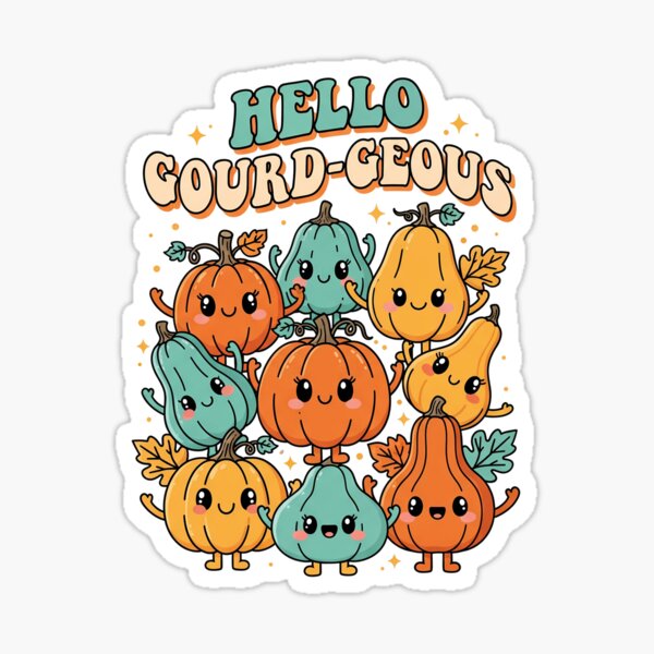 Item preview, "Hello Gourd-geous" Fall Design - Cute Autumn Gourds #2 designed and sold by Arts My Passion.
