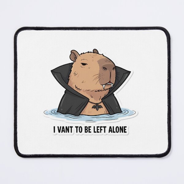 Item preview, I Vant To Be Left Alone Introvert Vampire Capybara designed and sold by FreshPrintCo.