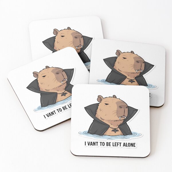 Item preview, I Vant To Be Left Alone Introvert Vampire Capybara designed and sold by FreshPrintCo.