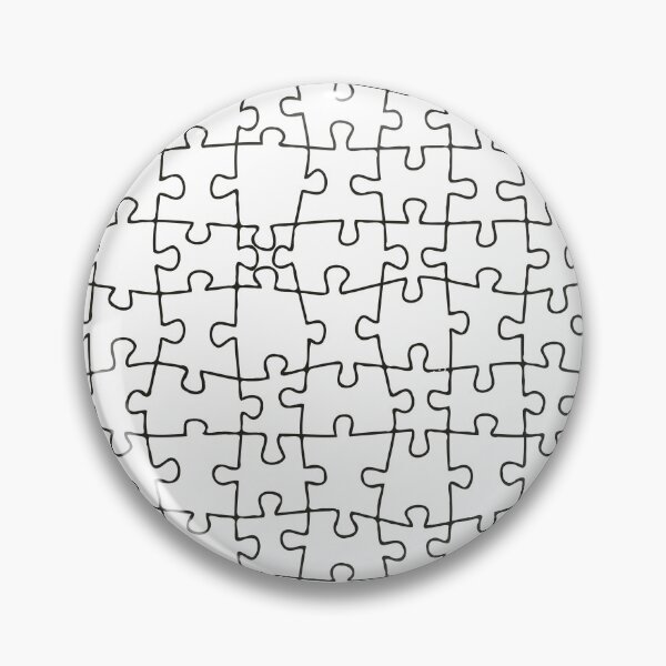 Item preview,  Jigsaw puzzle black outline on white background designed and sold by ReflectedCrafts.