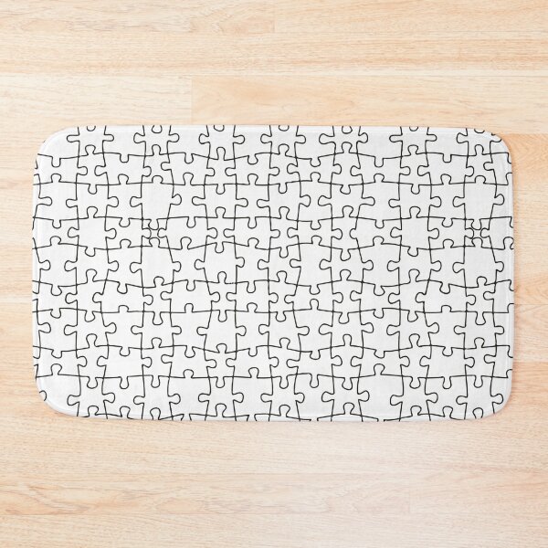 Item preview,  Jigsaw puzzle black outline on white background designed and sold by ReflectedCrafts.