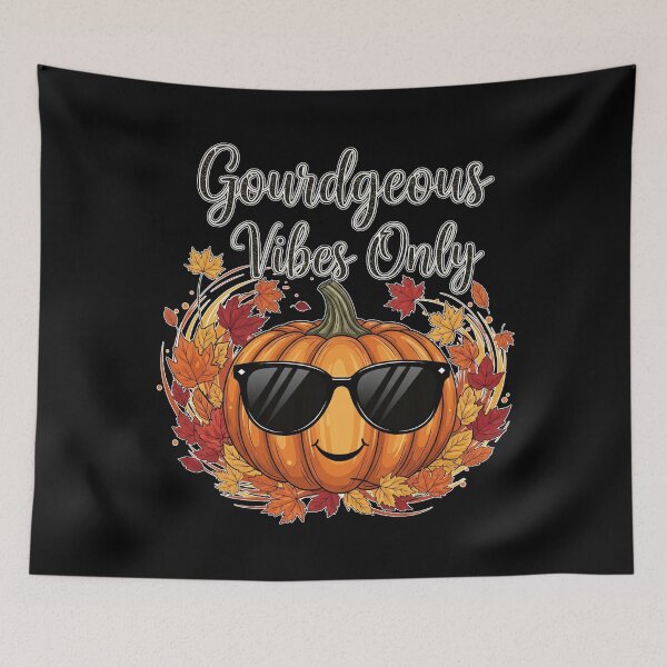 Item preview, "Gourdgeous Vibes Only" Fall Design - Cute Autumn Pumpkin #2 designed and sold by Arts My Passion.