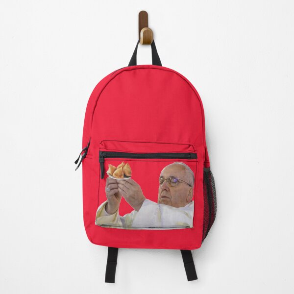 Item preview, Pope Francis holding samosa's designed and sold by Chill-Indian.
