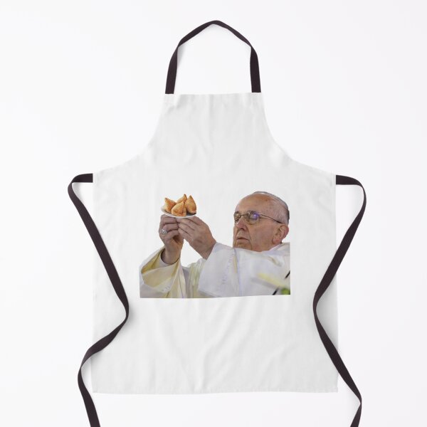 Item preview, Pope Francis holding samosa's designed and sold by Chill-Indian.