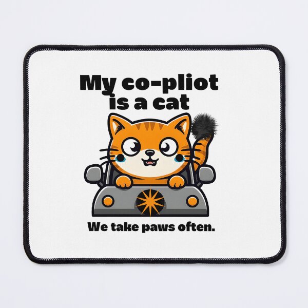 Item preview, Cute Orange Cat Co-Pilot – We Take Paws Often designed and sold by WHDProduction45.
