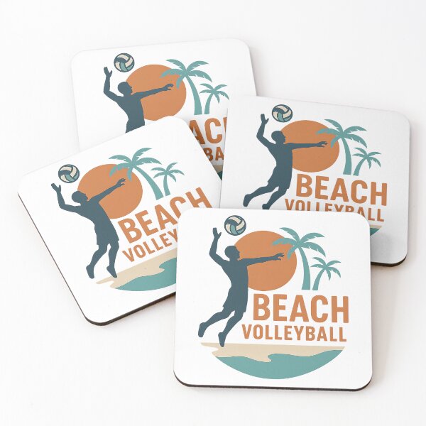 Item preview, Beach Volleyball – Sunset & Palm Trees Design designed and sold by CreativeGorillas.