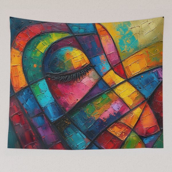 Item preview, Abstract Cubism Portrait designed and sold by TheDarkWardrobe.