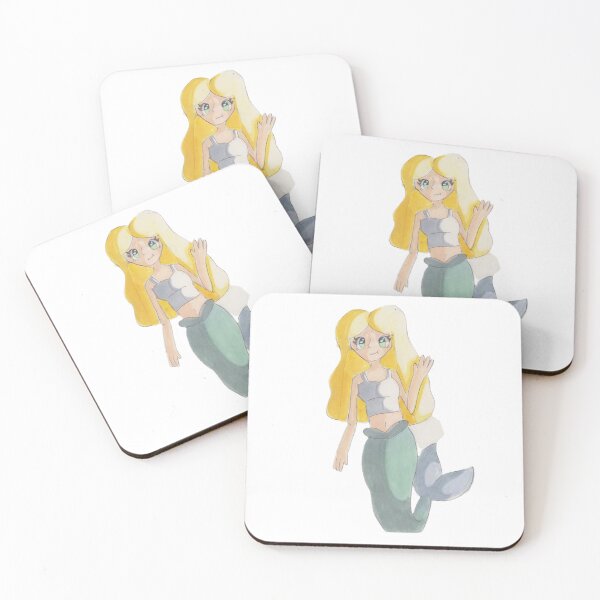 Item preview, Belle of the Sea Mermaid Graphic designed and sold by Skeleton in a Cage Art Studio.