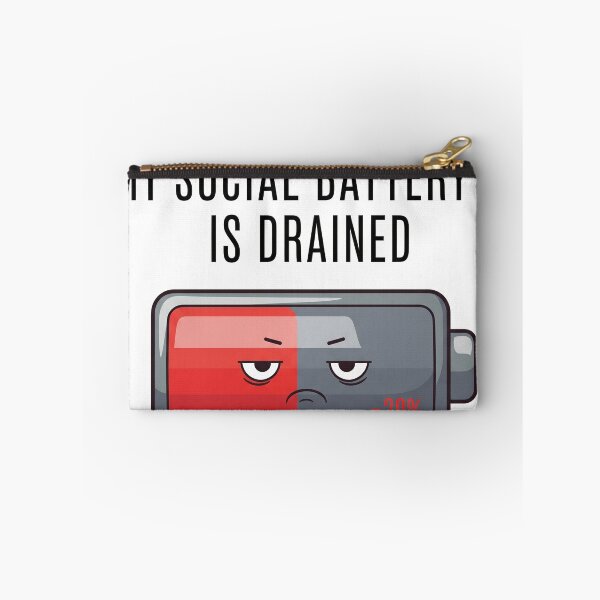 Item preview, "My Social Battery is Drained" Grumpy Office Worker Humor designed and sold by StickyGuys.