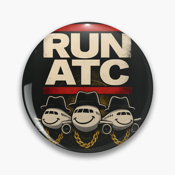 Item preview, RUN ATC – Vintage Hip-Hop Aviation Graphic Tee designed and sold by ATC HERO.