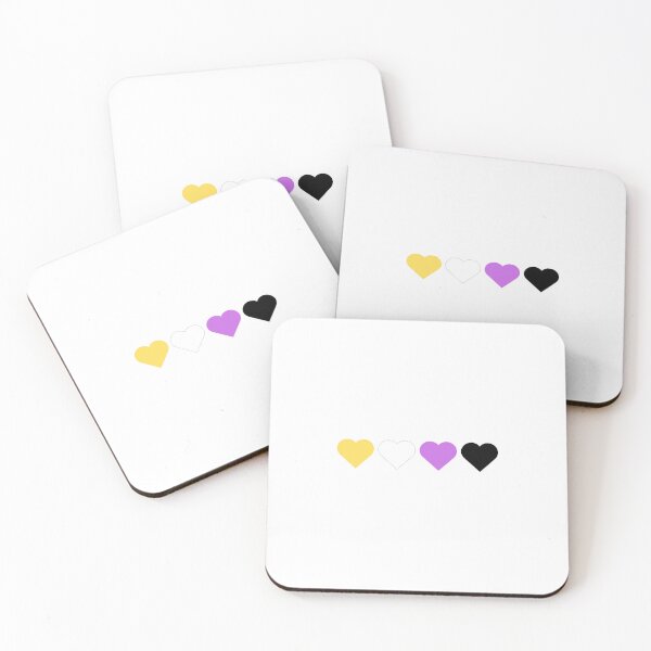 Item preview, Nonbinary Pride Flag Hearts Subtle Queer LGBTQ designed and sold by impossiblesoul.