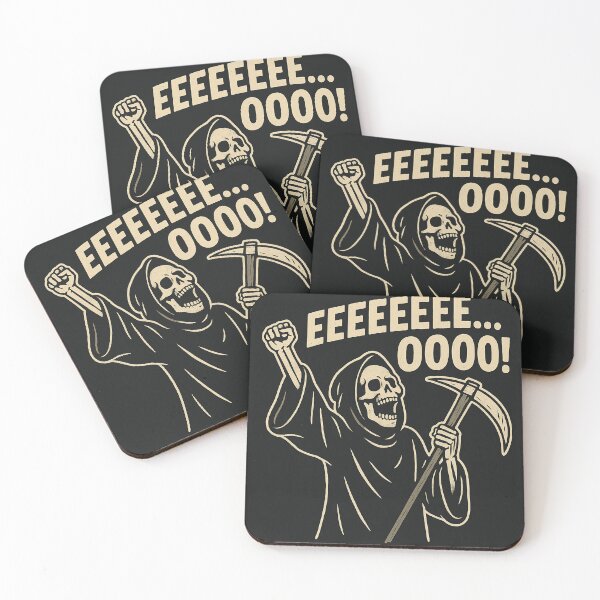 Item preview, "Grim Reaper Rocking the Eeeooo – Dark Humor Design" designed and sold by GARAPROMOCIONES.