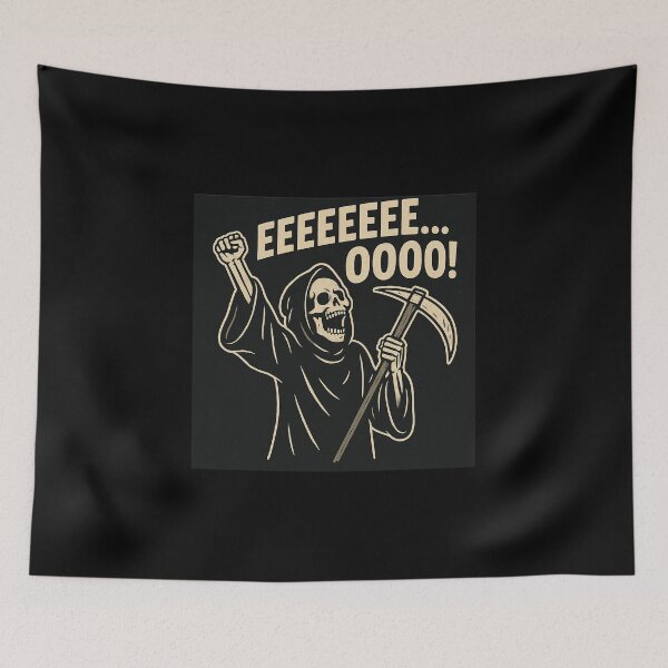 Item preview, "Grim Reaper Rocking the Eeeooo – Dark Humor Design" designed and sold by GARAPROMOCIONES.