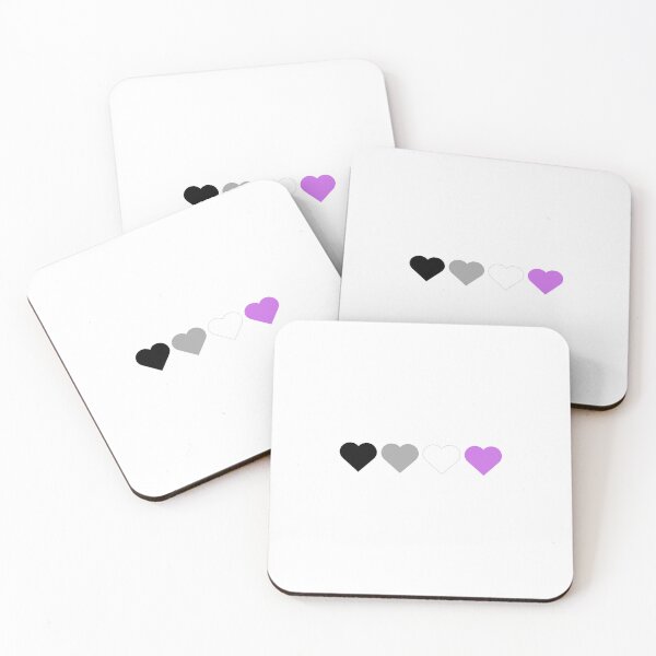 Item preview, Asexual Pride Flag Hearts Subtle Queer LGBTQ designed and sold by impossiblesoul.