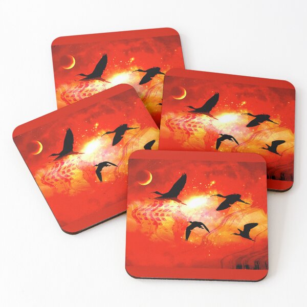 Item preview, Ibis Flight in Red Sky designed and sold by CarolM.