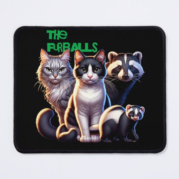Item preview, The Furballs Band T-Shirt - Funny Animal Crew Cats Raccoon Skunk Graphic designed and sold by NSB-Design.