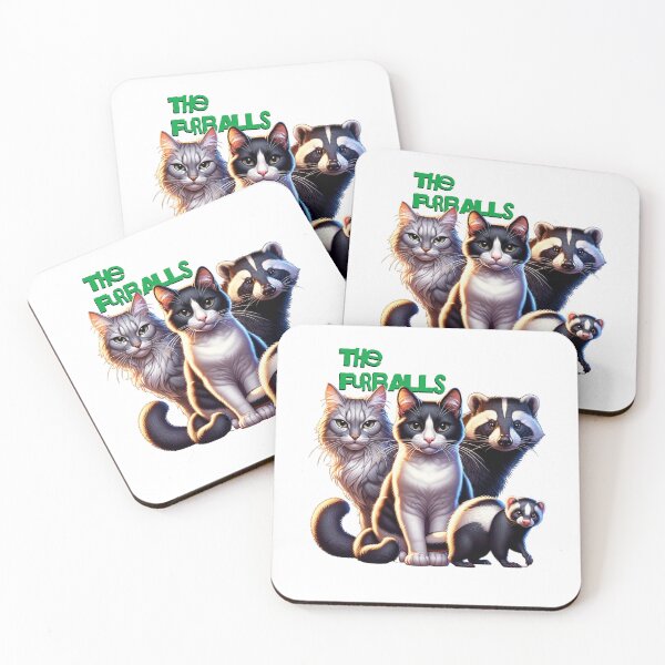 Item preview, The Furballs Band T-Shirt - Funny Animal Crew Cats Raccoon Skunk Graphic designed and sold by NSB-Design.