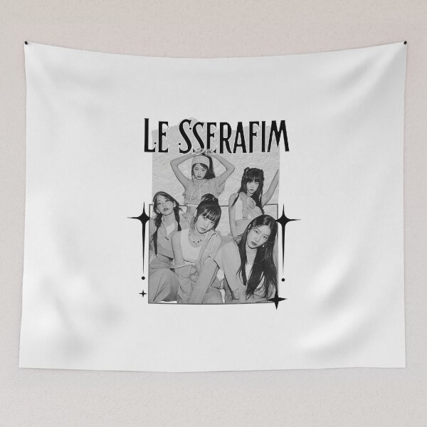 Item preview, Le Sseraf1m Kpop Girl Group Monochrome Black and White Classic Design Collage  designed and sold by HELL0WBELLO.