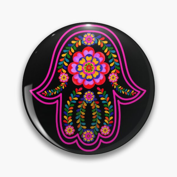 Item preview,  PinkFlower Stitch Hamsa Hand  designed and sold by hamsasoul.