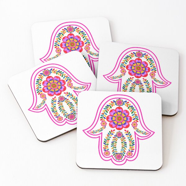 Item preview,  PinkFlower Stitch Hamsa Hand  designed and sold by hamsasoul.