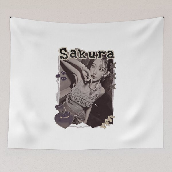 Item preview, Le Sseraf1m Sakura Kpop Girl Group Scrapbook Collage Cozy Y2K Vintage Design designed and sold by HELL0WBELLO.