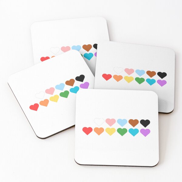 Item preview, Progress Pride Flag Hearts Subtle Queer LGBTQ designed and sold by impossiblesoul.