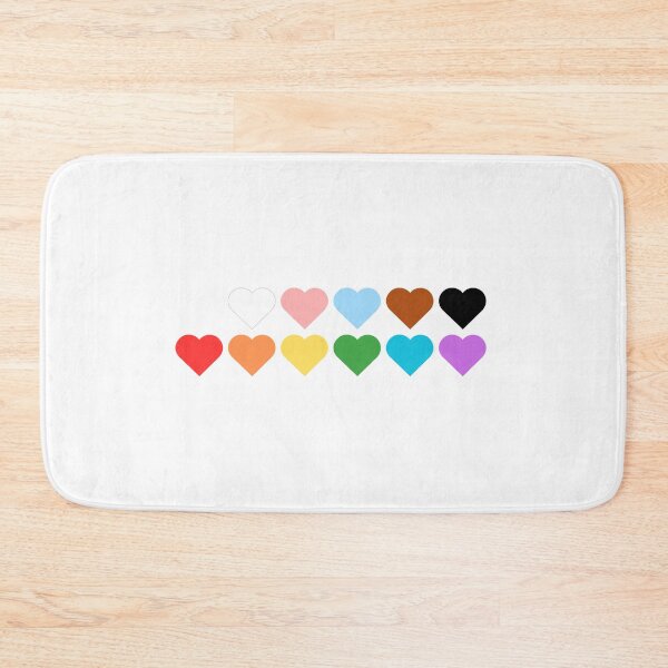 Item preview, Progress Pride Flag Hearts Subtle Queer LGBTQ designed and sold by impossiblesoul.