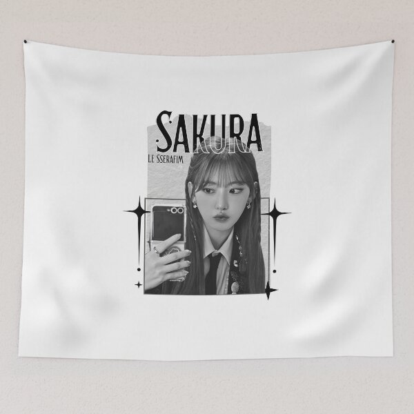 Item preview, Le Sseraf1m Sakura Kpop Girl Group Monochrome Black and White Classic Design Collage  designed and sold by HELL0WBELLO.