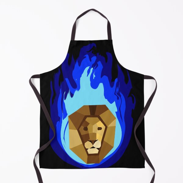 Item preview, Blue Flame Lion – Low Poly Geometric Design designed and sold by Just-Draws-22.