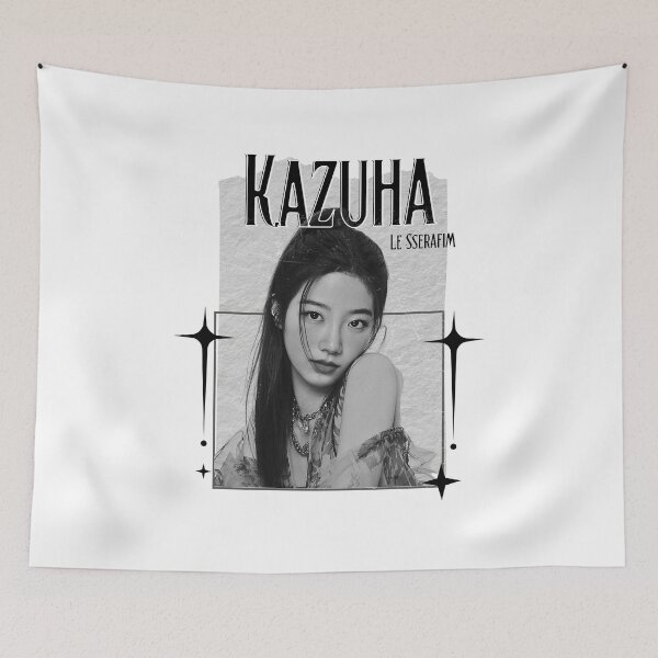 Item preview, Le Sseraf1m Kazuha Kpop Girl Group Monochrome Black and White Classic Design Collage  designed and sold by HELL0WBELLO.