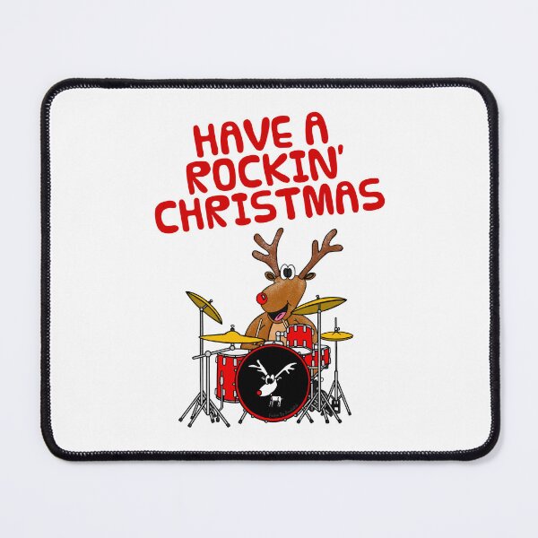 Item preview, Have A Rockin' Christmas Reindeer Playing Drums designed and sold by doodlerob.