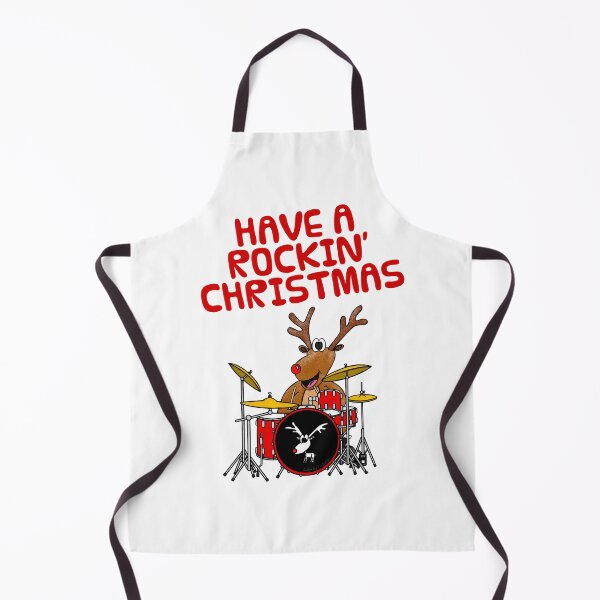 Item preview, Have A Rockin' Christmas Reindeer Playing Drums designed and sold by doodlerob.