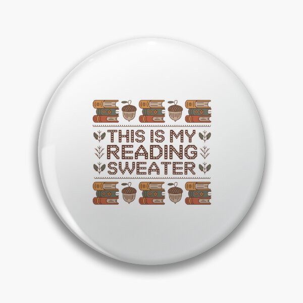 Item preview, This Is My Reading Sweater Vintage Pattern Books and Tea designed and sold by MagicWander.