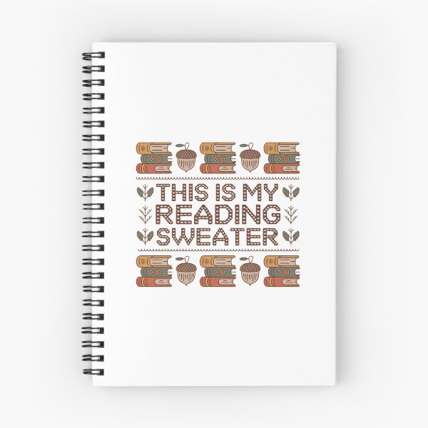 Item preview, This Is My Reading Sweater Vintage Pattern Books and Tea designed and sold by MagicWander.