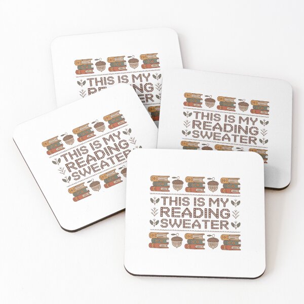 Item preview, This Is My Reading Sweater Vintage Pattern Books and Tea designed and sold by MagicWander.