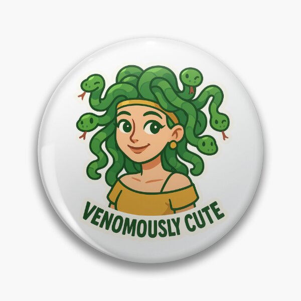 Item preview, Venomously Cute – Adorable Medusa designed and sold by Cheerioza.