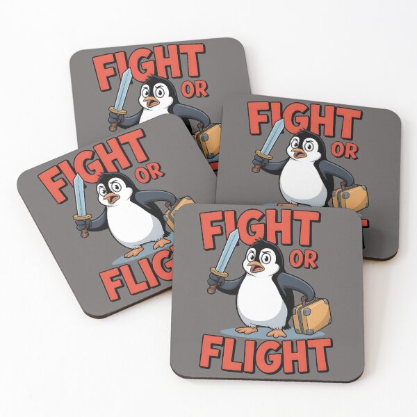 Item preview, Fight Or Flight Meme Penguin T-shirt designed and sold by Moneli-Vittora.