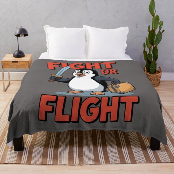 Item preview, Fight Or Flight Meme Penguin T-shirt designed and sold by Moneli-Vittora.