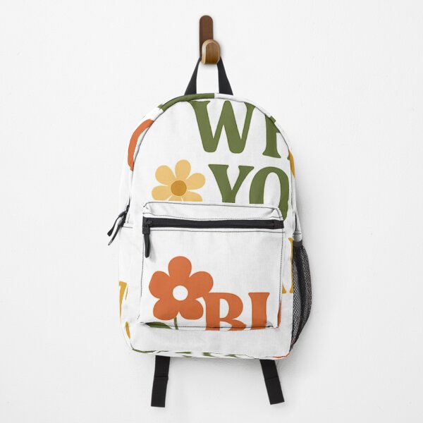 Item preview, Bloom Where You're Planted | Positive Floral Retro Quote designed and sold by RouniBoutique.