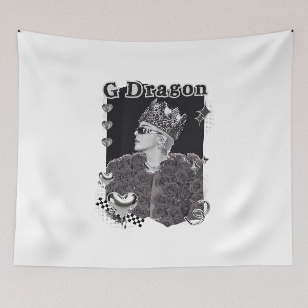 Item preview, G-Dragon Kpop Soloist from Big Bang Black and White Collage Design designed and sold by AJUNICE STUDIO.