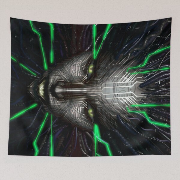 Item preview, SHODAN face 90 degrees designed and sold by popcornanguish.