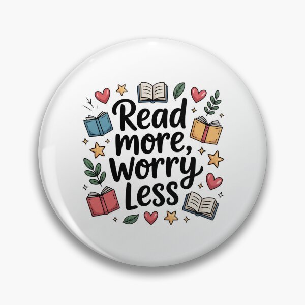 Item preview, Read More Worry Less Doodle Book Lover designed and sold by MagicWander.